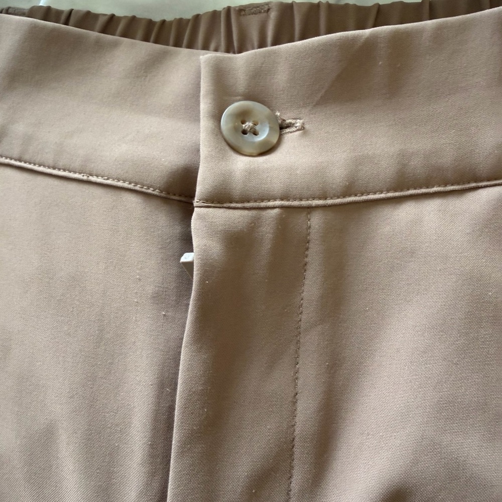 Beyond Yoga Khaki Status Wide Leg Trouser 31" Medium - Picture 12 of 14